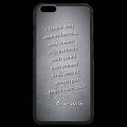 Coque iPhone 6 Plus Premium Bons heureux Noir Citation Oscar Wilde