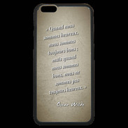Coque iPhone 6 Plus Premium Bons heureux Sepia Citation Oscar Wilde