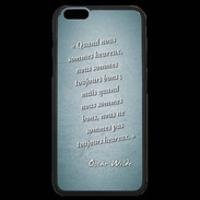 Coque iPhone 6 Plus Premium Bons heureux Turquoise Citation Oscar Wilde