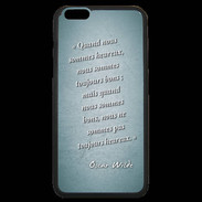 Coque iPhone 6 Plus Premium Bons heureux Turquoise Citation Oscar Wilde