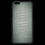 Coque iPhone 6 Plus Premium Bons heureux Vert Citation Oscar Wilde