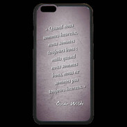 Coque iPhone 6 Plus Premium Bons heureux Violet Citation Oscar Wilde
