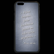 Coque iPhone 6 Plus Premium Cartes gagnantes Bleu Citation Oscar Wilde