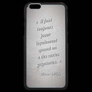 Coque iPhone 6 Plus Premium Cartes gagnantes Gris Citation Oscar Wilde