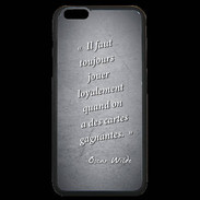 Coque iPhone 6 Plus Premium Cartes gagnantes Noir Citation Oscar Wilde