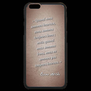 Coque iPhone 6 Plus Premium Bons heureux Rouge Citation Oscar Wilde