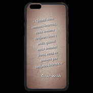 Coque iPhone 6 Plus Premium Bons heureux Rouge Citation Oscar Wilde