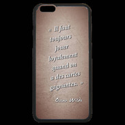 Coque iPhone 6 Plus Premium Cartes gagnantes Rouge Citation Oscar Wilde