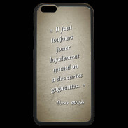 Coque iPhone 6 Plus Premium Cartes gagnantes Sepia Citation Oscar Wilde