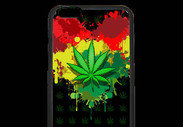 Coque iPhone 6 Plus Premium Feuille de cannabis et cœur Rasta