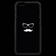 Coque iPhone 6 Plus Premium moustache noir & blanc