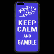 Coque iPhone 6 Plus Premium Keep Calm Gamble Bleu
