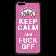 Coque iPhone 6 Plus Premium Keep Calm Fuck Off Rose
