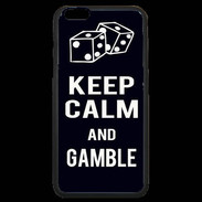 Coque iPhone 6 Plus Premium Keep Calm Gamble Noir