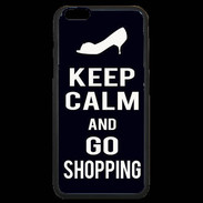 Coque iPhone 6 Plus Premium Keep Calm Go Shopping Noir