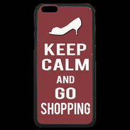 Coque iPhone 6 Plus Premium Keep Calm Go Shopping Brique