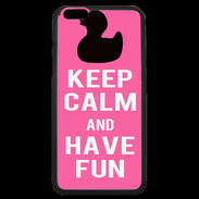 Coque iPhone 6 Plus Premium Keep Calm Have fun Rose
