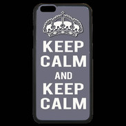 Coque iPhone 6 Plus Premium Keep Calm Gris