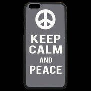 Coque iPhone 6 Plus Premium Keep Calm Peace Gris