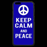 Coque iPhone 6 Plus Premium Keep Calm Peace Bleu