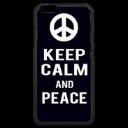 Coque iPhone 6 Plus Premium Keep Calm Peace Noir