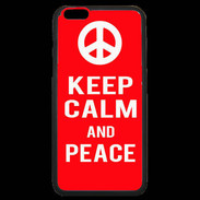 Coque iPhone 6 Plus Premium Keep Calm Peace Rouge