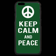 Coque iPhone 6 Plus Premium Keep Calm Peace Vert