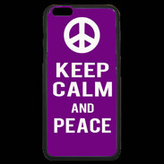 Coque iPhone 6 Plus Premium Keep Calm Peace Violet