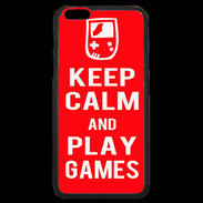 Coque iPhone 6 Plus Premium Keep Calm Play games Rouge