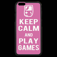 Coque iPhone 6 Plus Premium Keep Calm Play games Rose