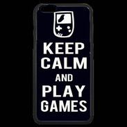 Coque iPhone 6 Plus Premium Keep Calm Play games Noir