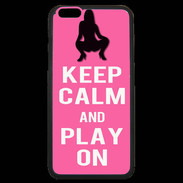 Coque iPhone 6 Plus Premium Keep Calm Play on Rose