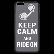 Coque iPhone 6 Plus Premium Keep Calm Ride on Gris
