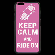 Coque iPhone 6 Plus Premium Keep Calm Ride on Rose
