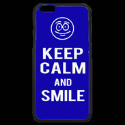 Coque iPhone 6 Plus Premium Keep Calm Smile Bleu