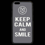 Coque iPhone 6 Plus Premium Keep Calm Smile Gris