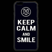 Coque iPhone 6 Plus Premium Keep Calm Smile Noir