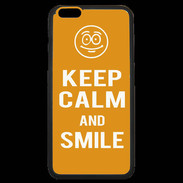 Coque iPhone 6 Plus Premium Keep Calm Smile Orange