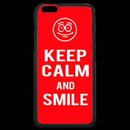 Coque iPhone 6 Plus Premium Keep Calm Smile Rouge