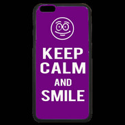 Coque iPhone 6 Plus Premium Keep Calm Smile Violet