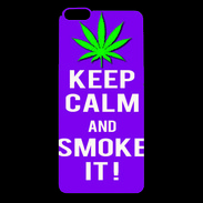 Coque iPhone 6 Plus Premium Keep Calm Smoke it Violet