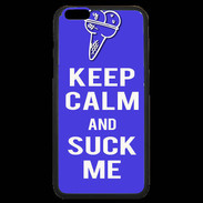 Coque iPhone 6 Plus Premium Keep Calm Suck me Bleu