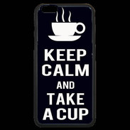 Coque iPhone 6 Plus Premium Keep Calm Take a cup Noir