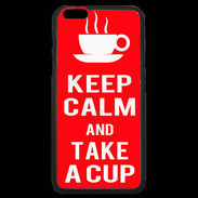 Coque iPhone 6 Plus Premium Keep Calm Take a cup Rouge