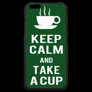 Coque iPhone 6 Plus Premium Keep Calm Take a cup Vert