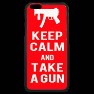 Coque iPhone 6 Plus Premium Keep Calm Take a gun Rouge