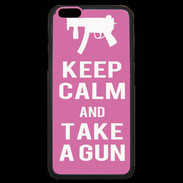 Coque iPhone 6 Plus Premium Keep Calm Take a gun Rose