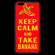 Coque iPhone 6 Plus Premium Keep Calm Take Banana Rouge
