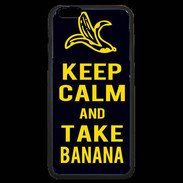 Coque iPhone 6 Plus Premium Keep Calm Take Banana Noir