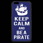 Coque iPhone 6 Plus Premium Keep Calm Be a Pirate Bleu